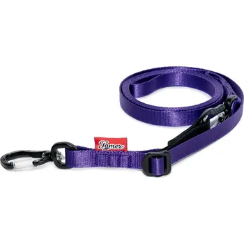 Vodítko pro psa Tamer Popruhové vodítko VARIO | fialové Popruhové vodítko - šířka: 1,5 cm, Popruhové vodítko - délka: 3,5 m
