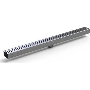 Odvodňovací žlab Nerezový odtok žlabu COVE s mřížkou, (1000 x 80 x 50 mm)