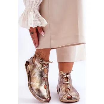 Dámské polobotky Dámské Polobotky Maciejka 03426-03 Barva: Zlatá, Velikost: 40