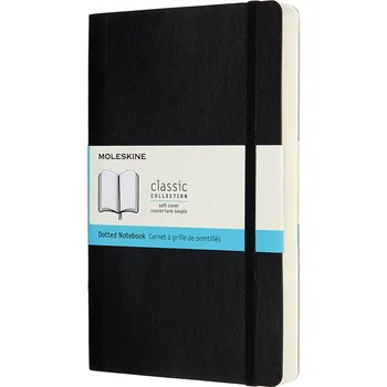 Kancelářské potřeby Moleskine, Tečkovaný zápisník Moleskine Classic měkká vazba L 400 stran černý - Formadore