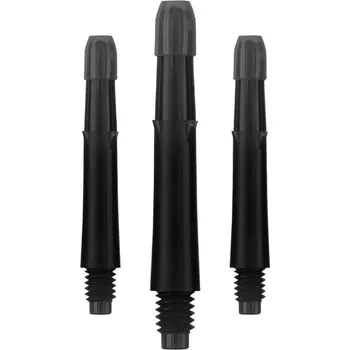 Příslušenství pro šipky Násadky na šipky L-Style Locked Straight, průhledné černé, krátké 30mm