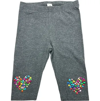 Dívčí legíny Dětské bavlněné 3/4 legíny tmavě šedé TE-615 Velikost: 110/116