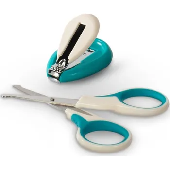 Hnízdečko pro miminko Baboo Nail Care Set dětské nůžky s kulatou špičkou 1 ks + kleštičky 1 ks