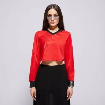 Dámské tričko Nike Tričko W Nsw Street Ls Crop Jrsy Červená Xs