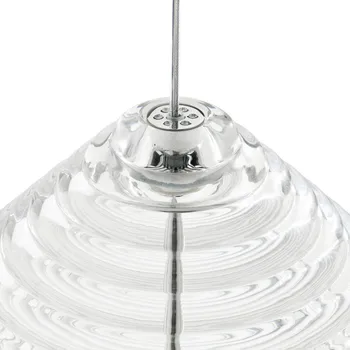 Tom Dixon LED závěsné světlo Press Cone, čiré, Ø 34 cm, 927 transparentní 1 x 6 W LED - Doprava zdarma