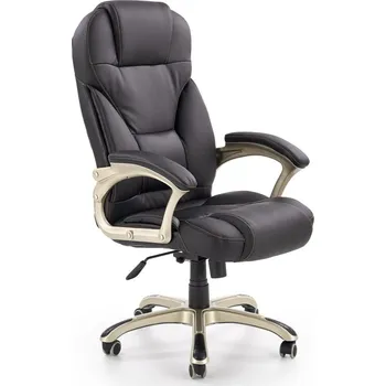 Kancelářské křeslo DESMOND — ekokůže, více barev, nosnost 130 kg Černá