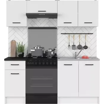 Kuchyňská linka Kuchyně SARA LINE 180 cm, bílá - SLEVA 3% s kodem radost25