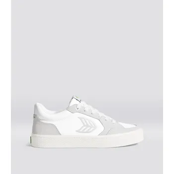 Pánská obuv VALLELY White Leather Vintage White Suede Ice Logo Sneaker