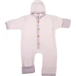 Overal z merino vlny a bavlny s kapucí barva šedá Cosilana Velikost: 62/68