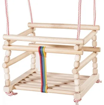 Dětská houpačka Dřevia Závěsná houpačka pro děti – přírodní