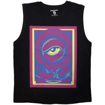 Zahraniční hudba Merch Primal Scream: Primal Scream Unisex Tank T-shirt: Psychedelic Eye (black) (x-large) XL