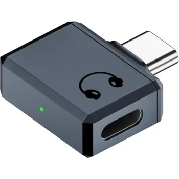 Mini audio redukce - Lightning na USB-C - tmavě šedá