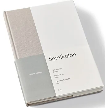 Diář Semikolon, Nelinkovaný zápisník Natural Affair A5 pískovo-bílý - Formadore