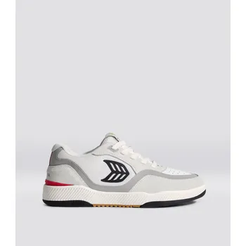 Pánská obuv UBA PRO Smoke White Suede Off-White Mesh Black Logo Red Sneaker