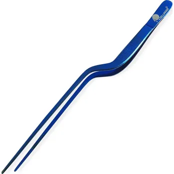 Kuchyňská pinzeta Multifunkční zahnutá pinzeta pro kuchaře Dellinger Blue 210 mm