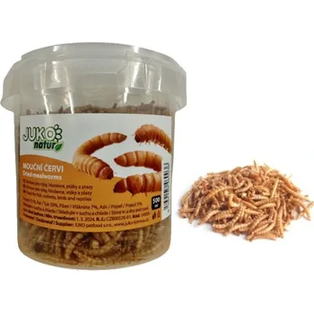 Krmivo pro rybičky Mouční červi JUKO, dóza 500 ml ( 80g )
