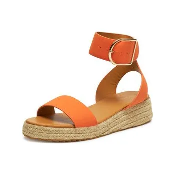 Dámské baleríny Espadrilky DeeZee QS276-1 Oranžová 41