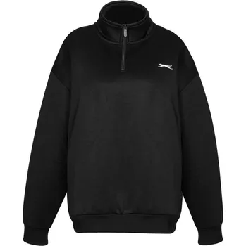 Dámský svetr Slazenger Quarter Zip Sweatshirt Womens Black 8 (XS)
