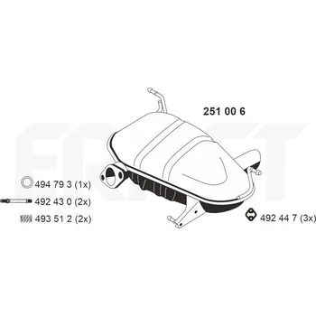 Auto-moto Zadní tlumič výfuku ERNST 251006