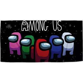 Ručník Sablio Ručník s potiskem AMONG US Černý vesmír - 30x50 cm
