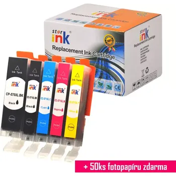 Počítač Starink kompatibilní cartridge Canon PGI-570 PGBK + CLI-571 C/M/Y/BK (2x Černá + 3x Barvy)