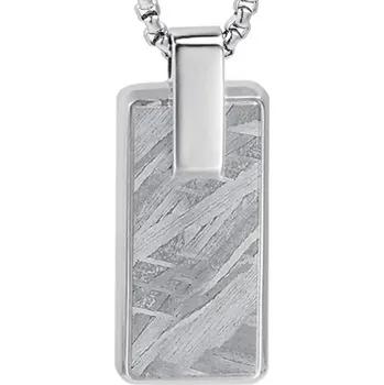 Šperk Tonni Marra® Designový přívěsek Tonni Marra z leštěného nerezu a meteoritu Clach s řetízkem