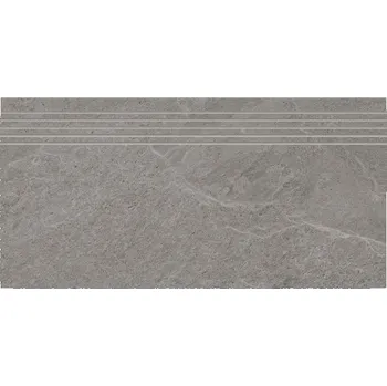 Dlažba Rako Core DCPSR874 schodovka reliéfní 30x60 twilight šedá rekt.