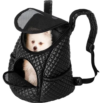 Taška pro psa a kočku Batoh Prošívaný černý R2