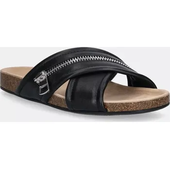 Pánské pantofle Kožené pantofle JW Anderson Biker Slide, 39, černá, 99X