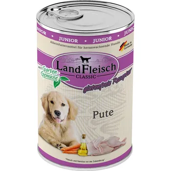 Krmivo pro psa LandFleisch Dog Classic Junior s krůtím masem 6 × 400 g