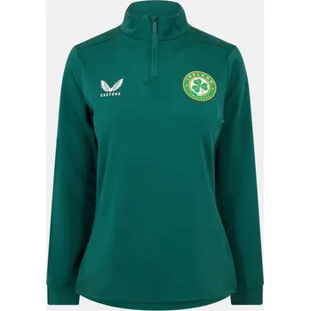 Dámská mikina Castore Ireland Matchday Quarter Zip 2023 Womens Green 12 (M)