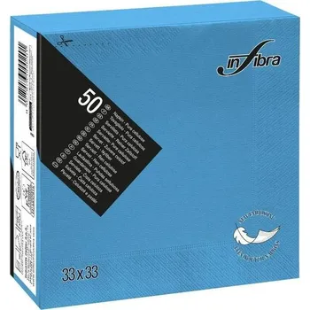 Papírový ubrousek Celtex Papírové ubrousky INFIBRA New Soft-touch 2vrstvy 33x33cm tyrkysová - 50ks
