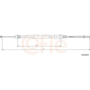 Lanko parkovací brzdy Tažné lanko, parkovací brzda COFLE 10.6212
