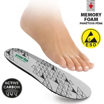 Vložka do bot SVORTO 057 Stélky antibacterial s paměťovou pěnou, Velikost 37-38