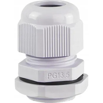 Kabelová vývodka s maticí Adelid světle šedá závit PG 9 IP68 (PG 09 X10)