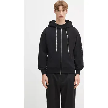 Pánská mikina Bavlněná mikina No Problemo Alien-O Zip Through Hoodie pánská, černá barva, s kapucí, s potiskem, NP2003003, M, 99X