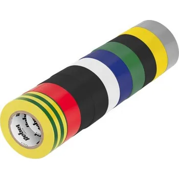 Lepicí páska Sada PVC izolačních pásek REBEL 0,13 mm x 19 mm x 9,14 m 10 Ks mix barev