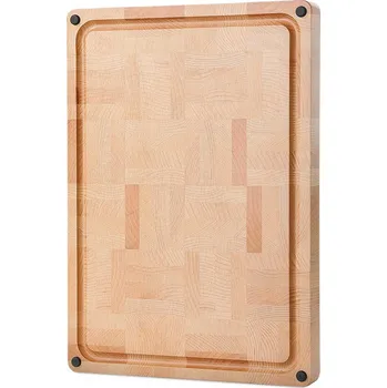 Kuchyňské prkénko Dellinger Oboustranné krájecí bukové prkénko 430x305x35 mm frézované