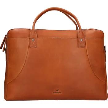Pánská aktovka Pánská kožená taška na notebook Mustang Lusis - koňak