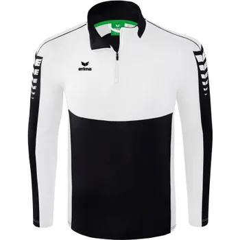 Pánská mikina ERIMA SIX WINGS MIKINA 1/2 ZIP - PÁNSKÁ - Černá, Bílá - velikost XL