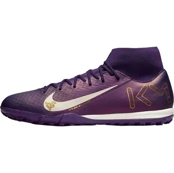Turfy Pánské turfy Nike ZOOM MERCURIAL SUPERFLY 10 ACADEMY KM TF 10.5 Fialová, Bílá, Zlatá