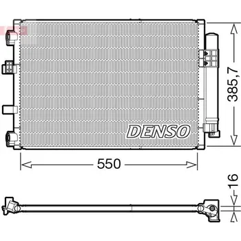 Výparník klimatizace Kondenzátor, klimatizace DENSO DCN10043
