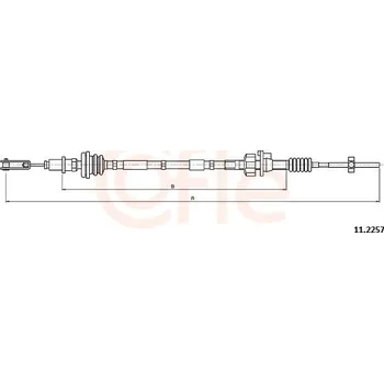 Spojkové lanko Tažné lanko, ovládání spojky COFLE 92.11.2257