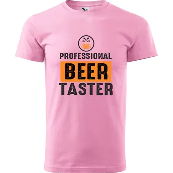 Pánské tričko DOBRÝ TRIKO Pánské tričko s potiskem Beer taster Velikost: 4XL, Barva: Růžová