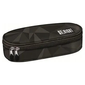 Set školních potřeb Piórnik saszetka z wewnętrzną klapką Geometr Grey