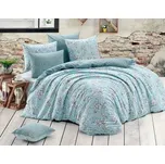 Bavlněné povlečení Estelita Tyrkysové Velikost: 220x200 + 2x 70x90 cm