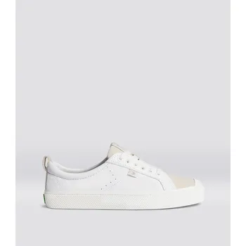 Pánské tenisky OCA Low White Premium Leather Vintage White Suede Sneaker