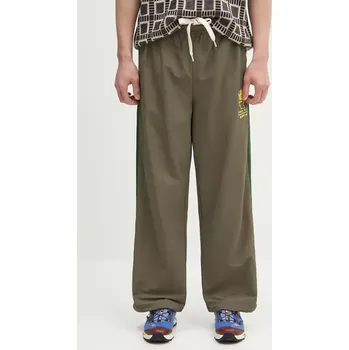 Tepláky adidas Originals x Brain Dead Dead pánské, zelená barva, hladké, JN2410, XL, 87X