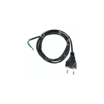 elektrický kabel flexošňůra přívodní, PVC, L = 2 m, 2x0,75 mm2, černá, přímá vidlice, 1003-19