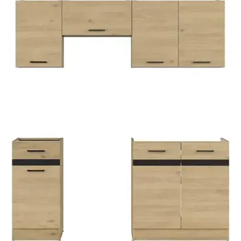 Kuchyňská linka Kuchyň JUNONA 180 cm, dub bernstein - SLEVA 3% s kodem radost25